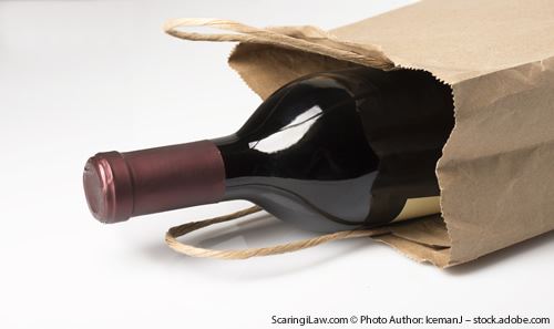 Wine in a paper bag
