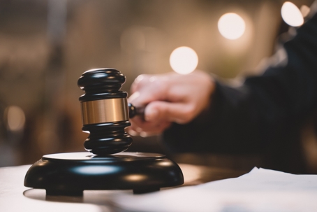 Image of a judge hitting his gavel